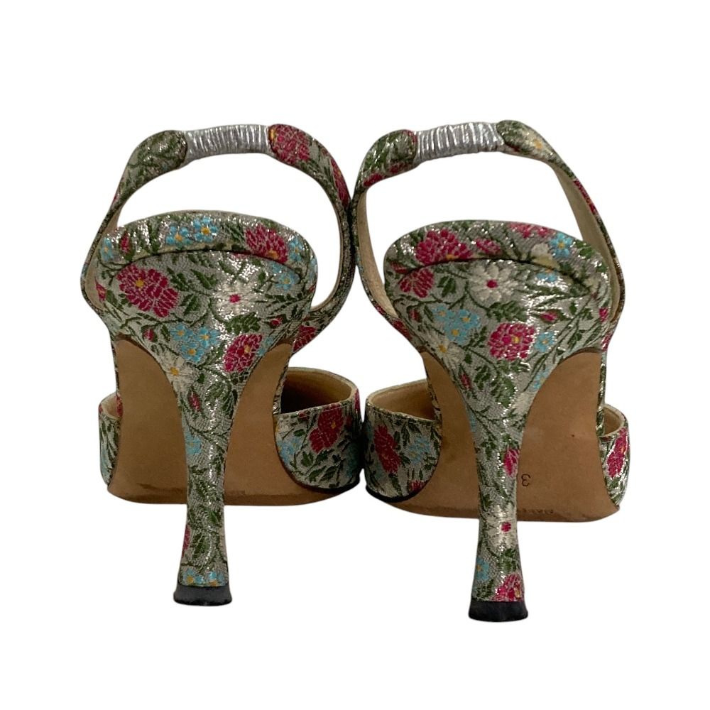 良品 MANOLO BLAHNIK マノロブラニク フラワージャガード ストラップ