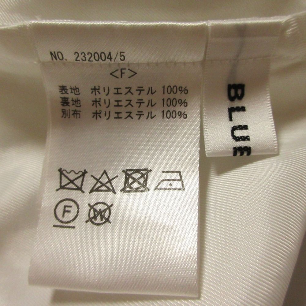 美品 BLUELEA ブルレア SILKY JACQUARED BLOUSE ハーフスリーブ