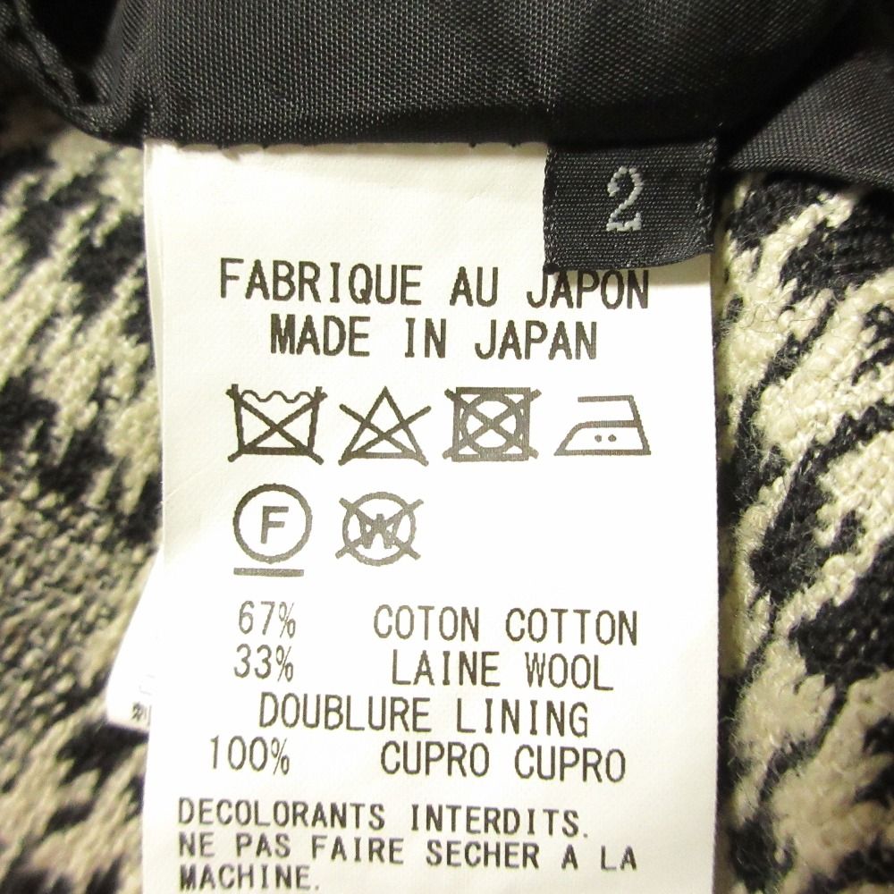 良品 Y's Yohji Yamamoto ワイズ ヨウジヤマモト 千鳥格子 ジャンパー
