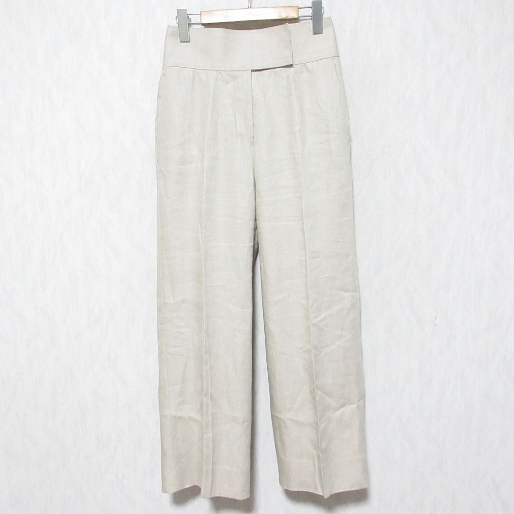 美品 Chaos カオス リネンヘリンボンストレートパンツ スラックス