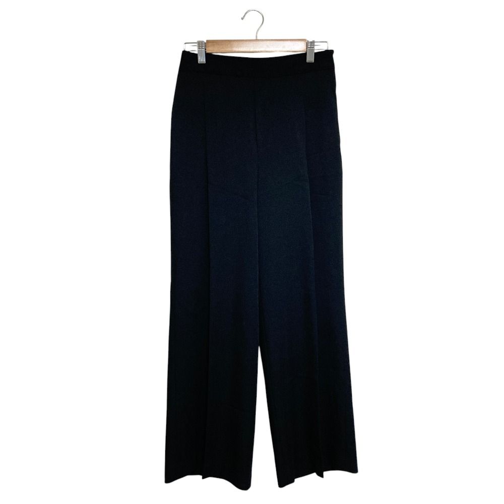 美品 24SS ADORE アドーア ドライカシドスパンツ セミワイド スラックス サイズ38 ブラック レディース 古着 中古 USED