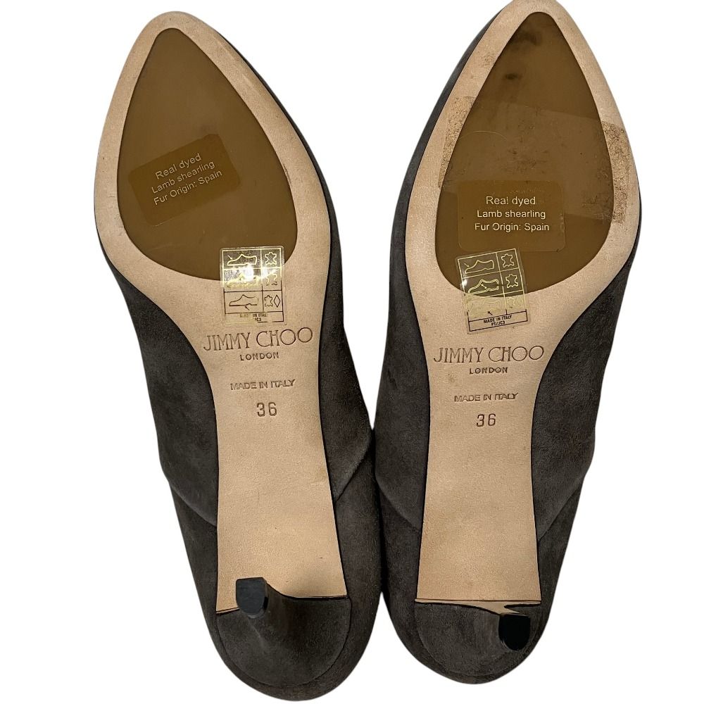 未使用 JIMMY CHOO ジミーチュウ スエードレザー ムートン ショート