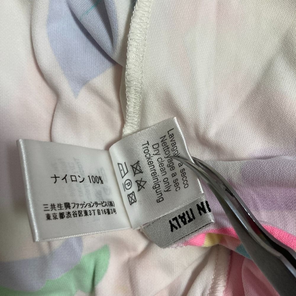 良品 LEONARD レオナール フラワープリント ノースリーブ カシュクール