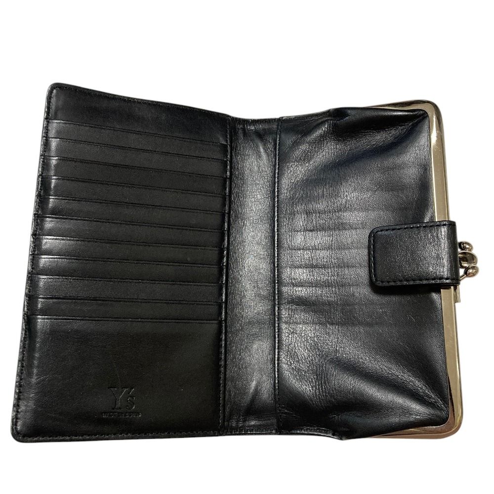 良品 Y's Yohji Yamamoto ワイズ ヨウジヤマモト レザー がま口 二