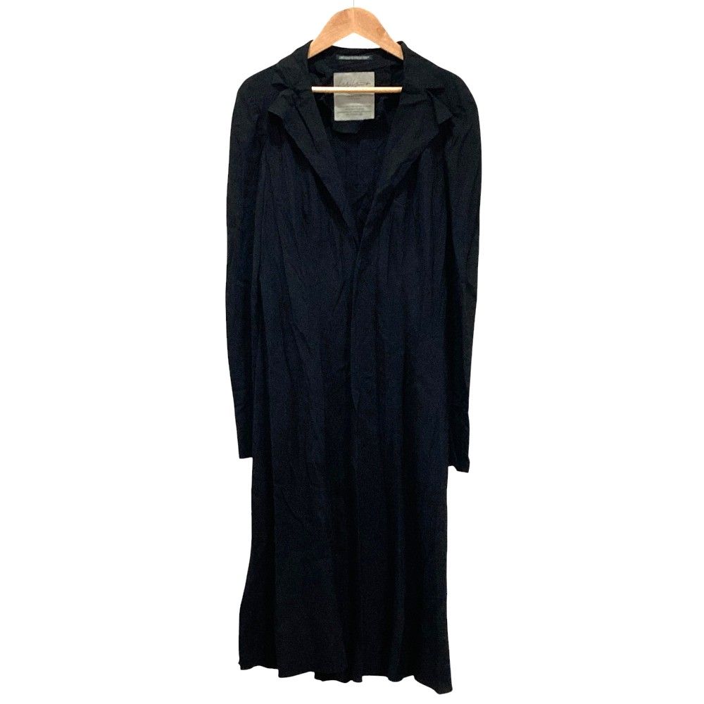美品 Yohji Yamamoto ヨウジヤマモト スプリングロングジャケット FD-J02-200 サイズ1 ブラック レディース 古着 中古 USED