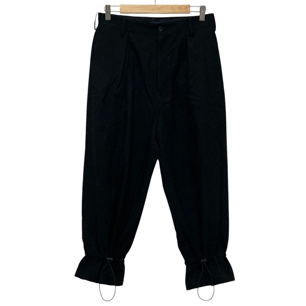 良品 REGULATION Yohji Yamamoto レギュレーション ヨウジヤマモト ワイドテーパードパンツ FT-P53-101 サイズ2 ブラック メンズ レディース 古着 中古 USED