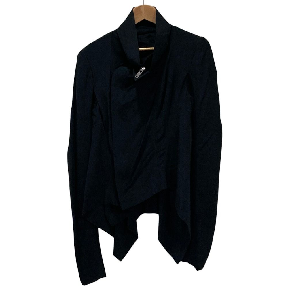 美品 24SS Rick Owens リックオウエンス ナスカ バイカージャケット RP01D2743 サイズ40 ブラック レディース 古着 中古 USED