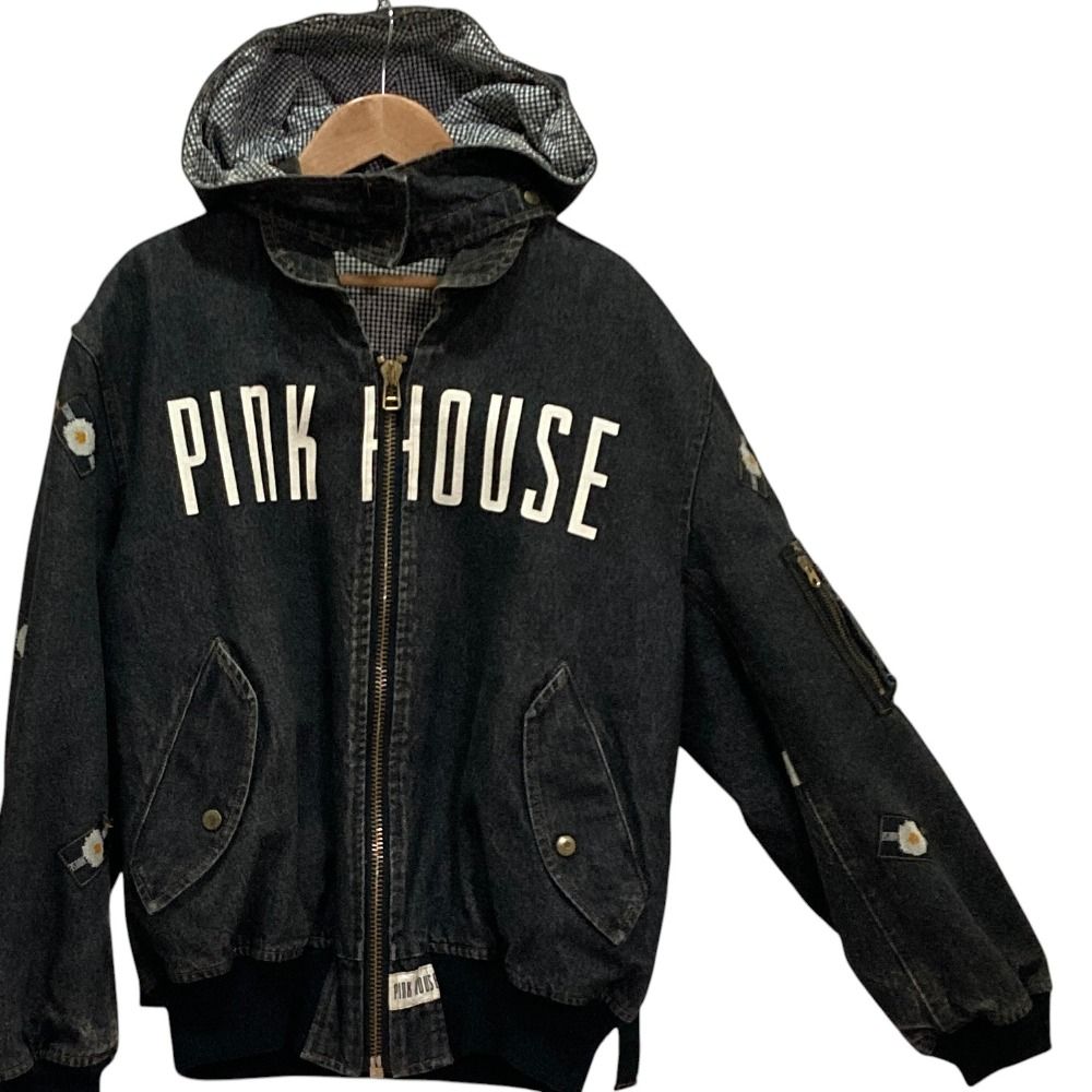 PINK HOUSE ピンクハウス マルチワッペン 苺ブーケ デニム ブルゾン
