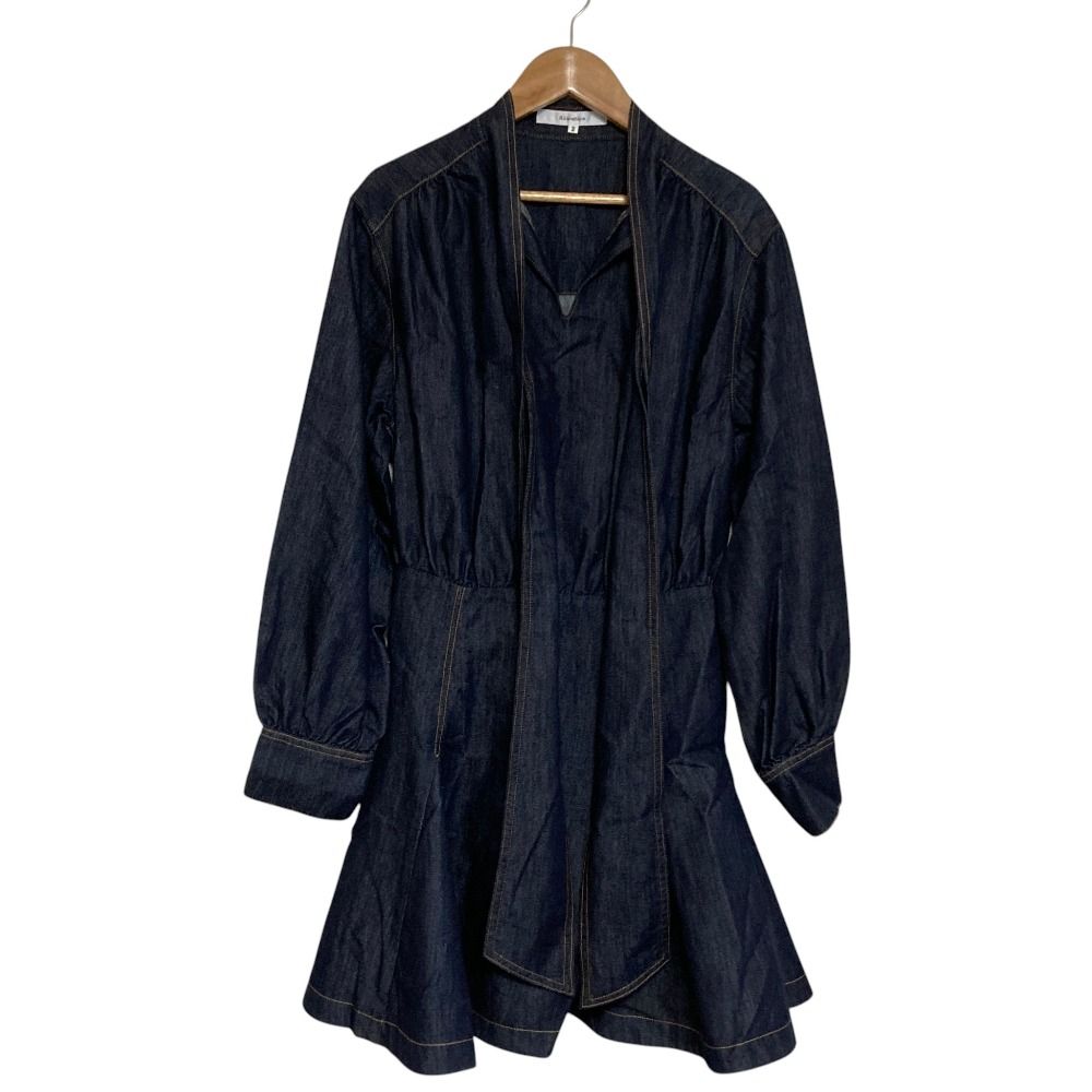 美品 26SS Rirandture リランドチュール デニムボウタイミニワンピース