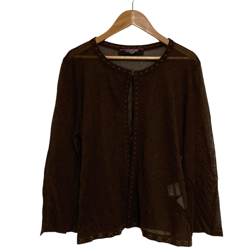 美品 LEONARD FASHION レオナールファッション ラインストーンロゴ