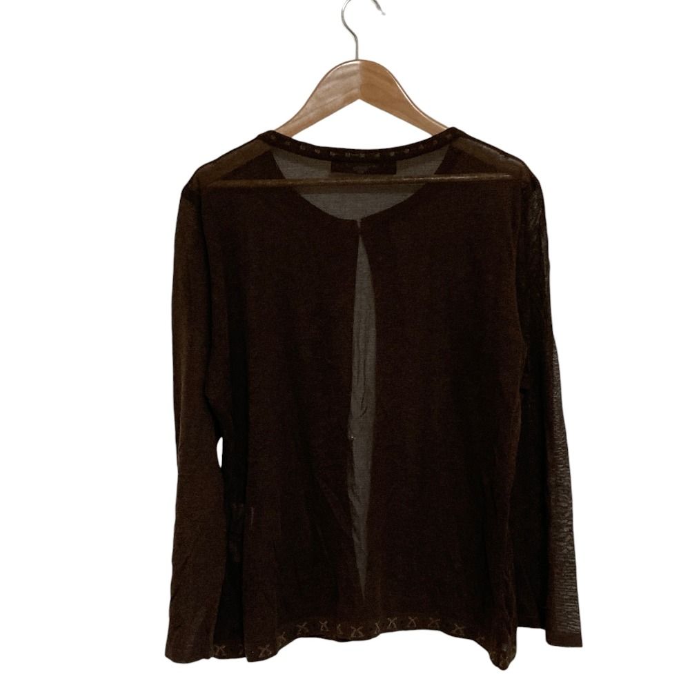 LEONARD FASHION レオナール ファッション シアー カーディガン 美品 LEONARD FASHION レオナールファッション ラインストーンロゴ