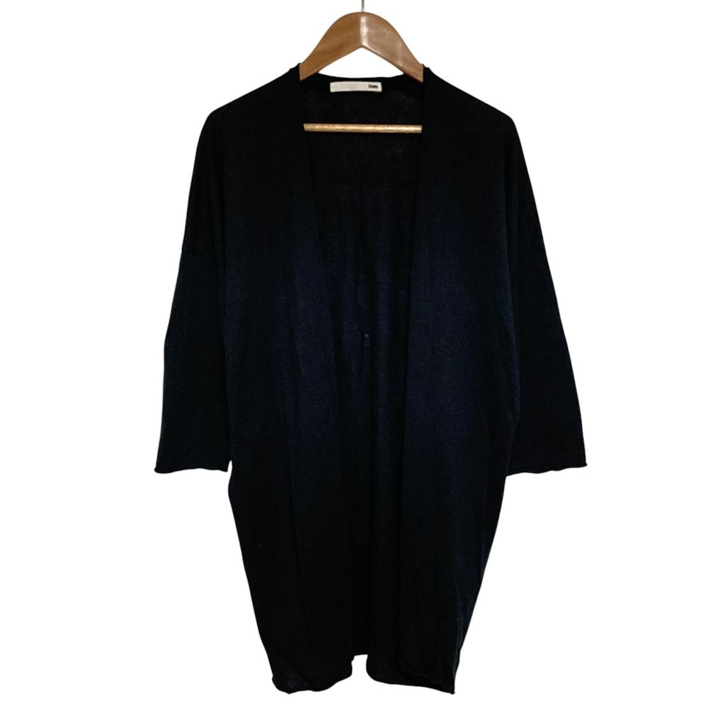 美品 evam eva エヴァムエヴァ linen robe リネン ニット カーディガン