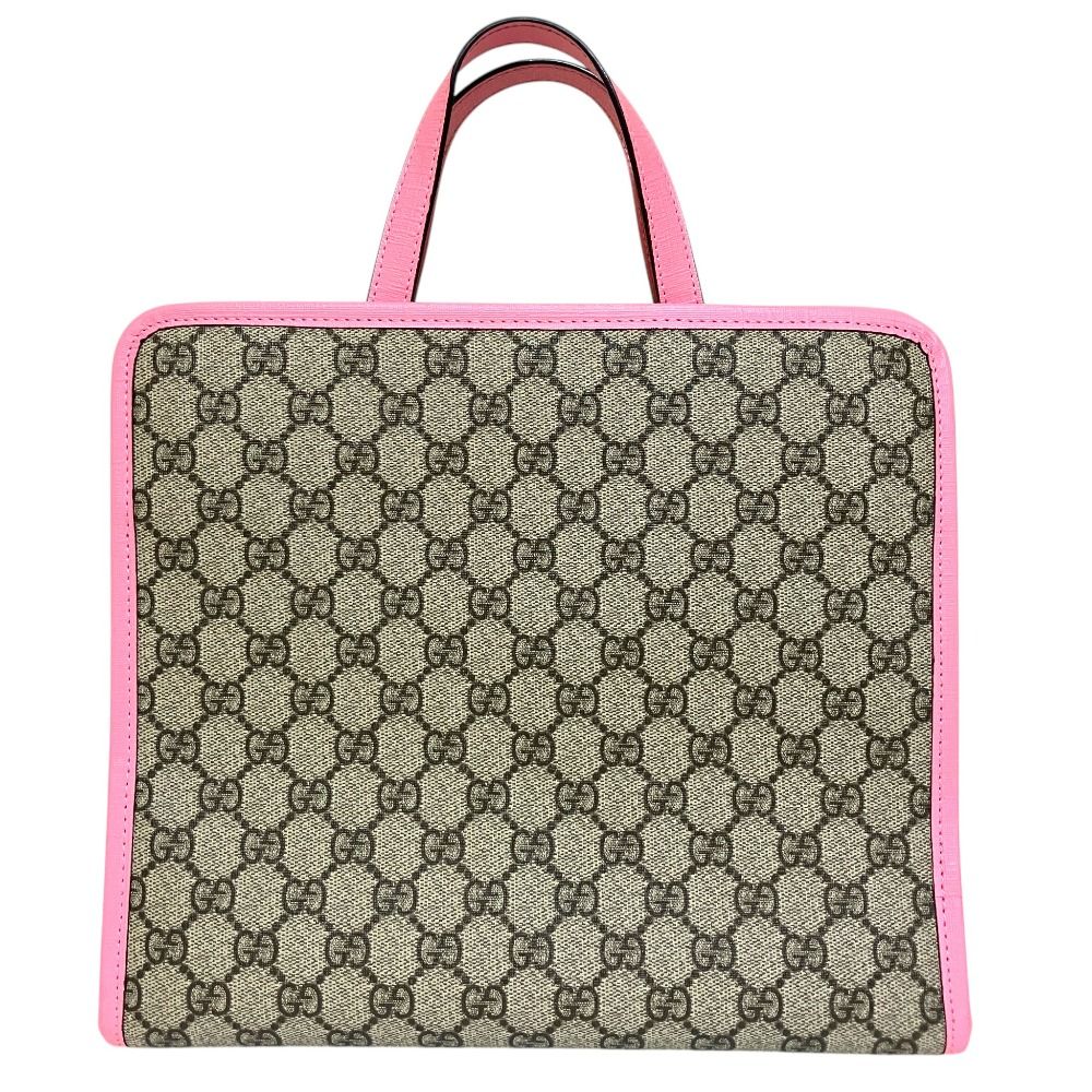 良品 GUCCI グッチ チルドレンズ GGスプリーム 3Dストロベリー トート