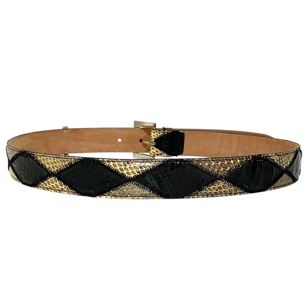 美品 DOLCE&GABBANA ドルチェ&ガッバーナ パイソンレザー ベルト 80cm