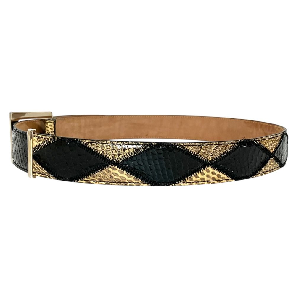 美品 DOLCE&GABBANA ドルチェ&ガッバーナ パイソンレザー ベルト 80cm
