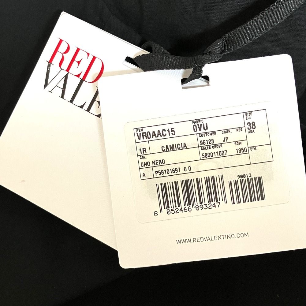 レッドバレンティノ ラッフルトリム シャツ 38 未使用 RED VALENTINO レッドヴァレンティノ ラッフル ショート