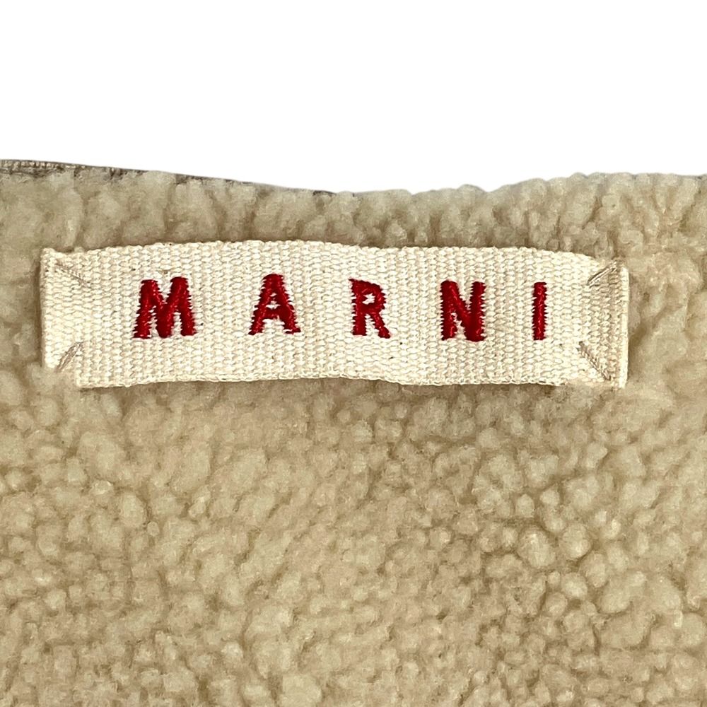 美品 MARNI マルニ ビーズ刺繍 ムートン ショートコート ジャケット