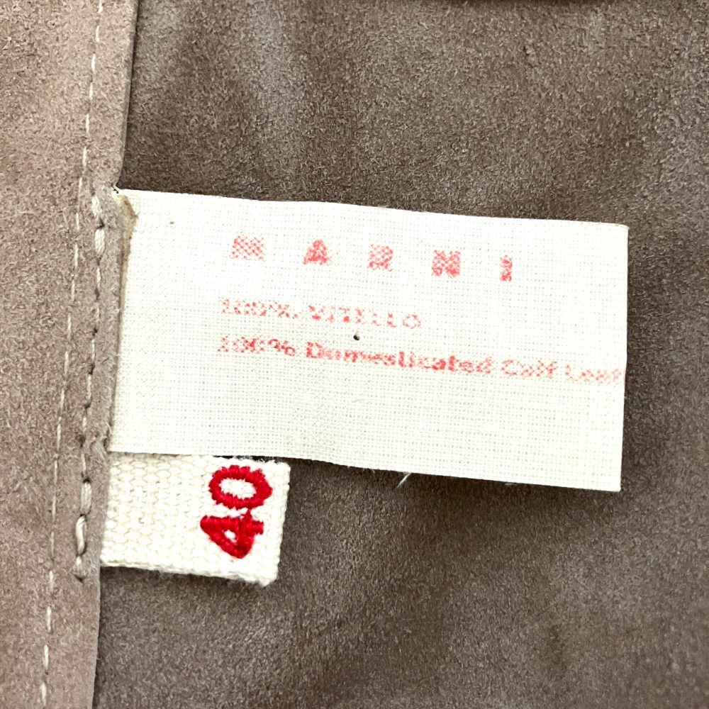 美品 MARNI マルニ ウエストベルト オールレザーコート サイズ40