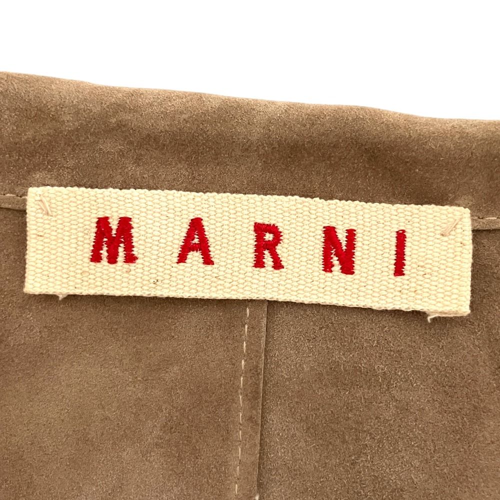 美品 MARNI マルニ ウエストベルト オールレザーコート サイズ40