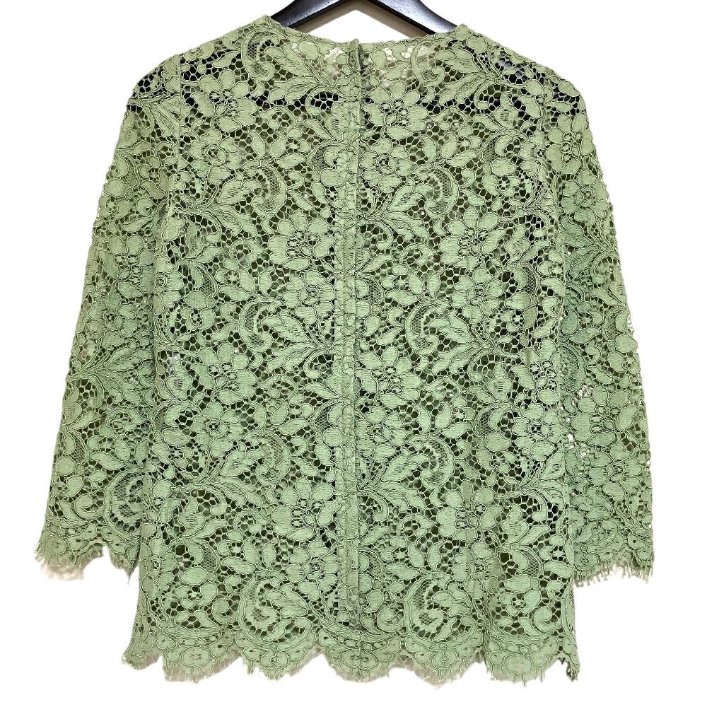 ドルチェ&ガッバーナ　レースブラウス38 美品 DOLCE&GABBANA ドルチェ&ガッバーナ フラワーレース プルオーバー