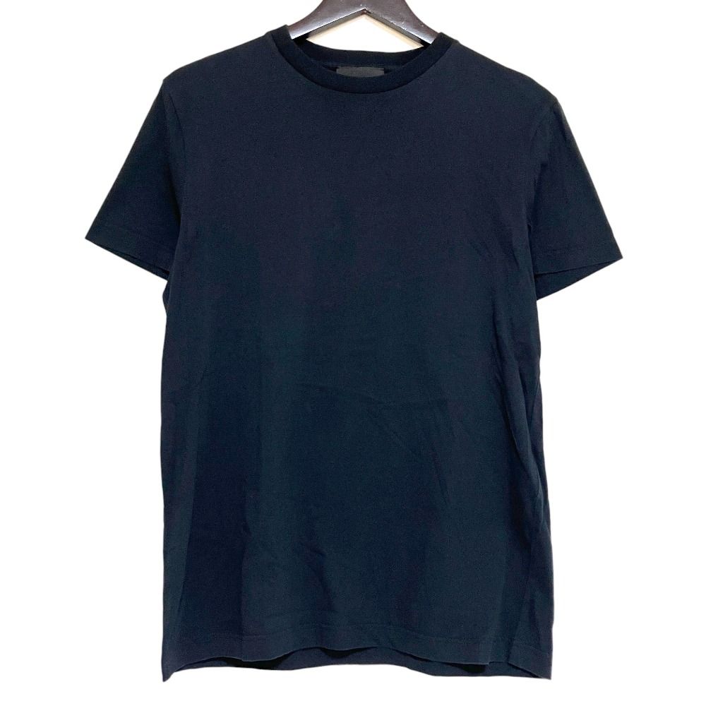 PRADA プラダ バックトライアングルロゴ クルーネック 半袖 Tシャツ Sサイズ ブラック メンズ 古着 中古 USED