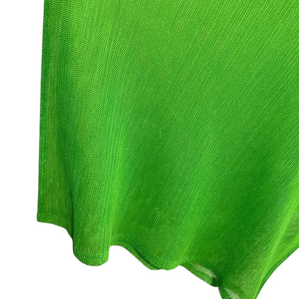 PLEATS PLEASE イッセイミヤケ プリーツ カットソー グリーン 3 美品 PLEATS PLEASE プリーツプリーズ イッセイミヤケ ロングスリーブ
