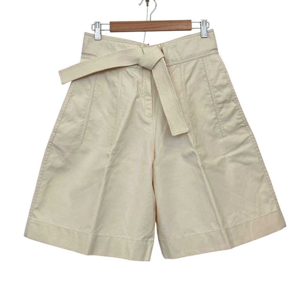 美品 JIL SANDER ジルサンダー ハーフパンツ JSPS311505 サイズ32 ベージュ レディース 古着 中古 USED