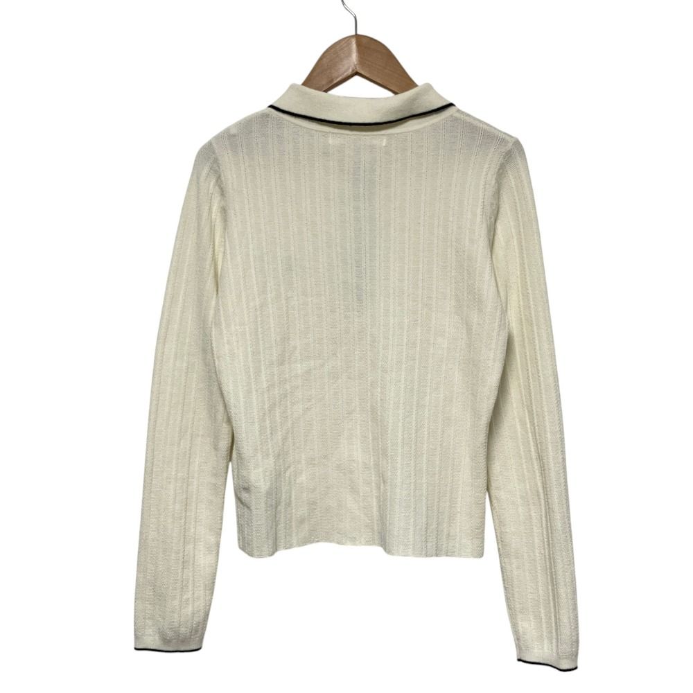 美品 Herlipto ハーリップトゥ Pique Polo Knit Top ニットポロシャツ