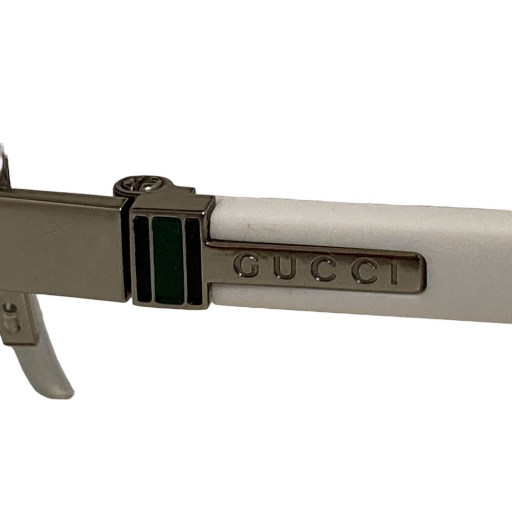 美品 GUCCI グッチ チタン ハーフリム メガネフレーム 眼鏡 アイウェア