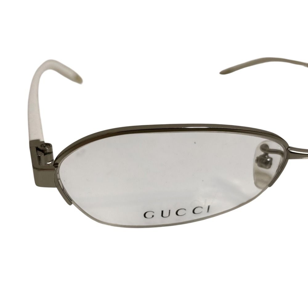 美品 GUCCI グッチ チタン ハーフリム メガネフレーム 眼鏡 アイウェア