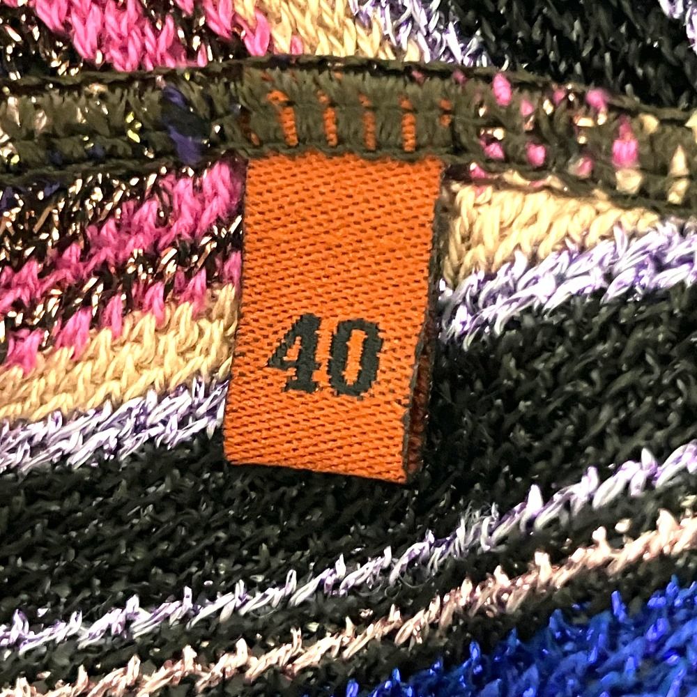 美品 MISSONI ミッソーニ 七分袖 ミニ丈 Vネック ラメ糸 シルク