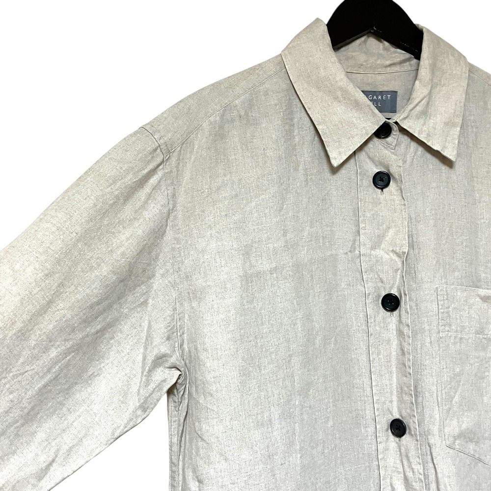 美品 24SS MARGARET HOWELL マーガレットハウエル リネン100％ 長袖