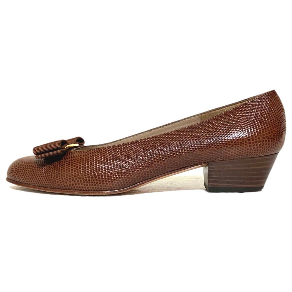 良品 Salvatore Ferragamo サルヴァトーレフェラガモ リザード型押し