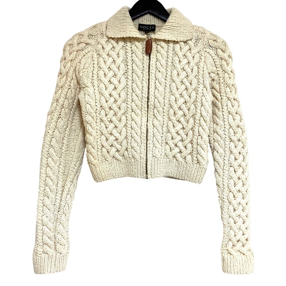 gucci 1998 トムフォード期　ジップアップショートブルゾン GUCCI グッチ トムフォード期 ショート丈 ジップアップ ケーブルニット
