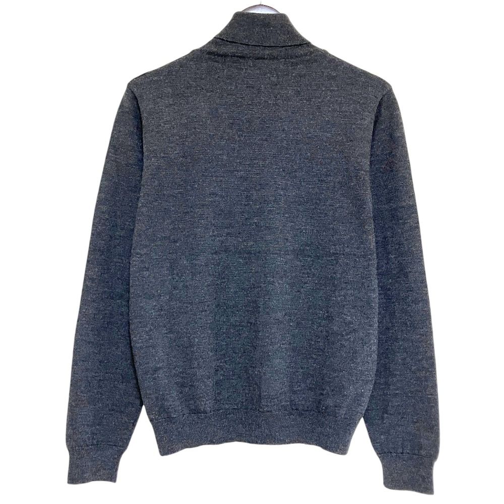 美品 GUCCI グッチ トムフォード期 タートルネック メランジ ハイゲージ ニット セーター 48 Sサイズ チャコールグレー メンズ 古着 中古 USED