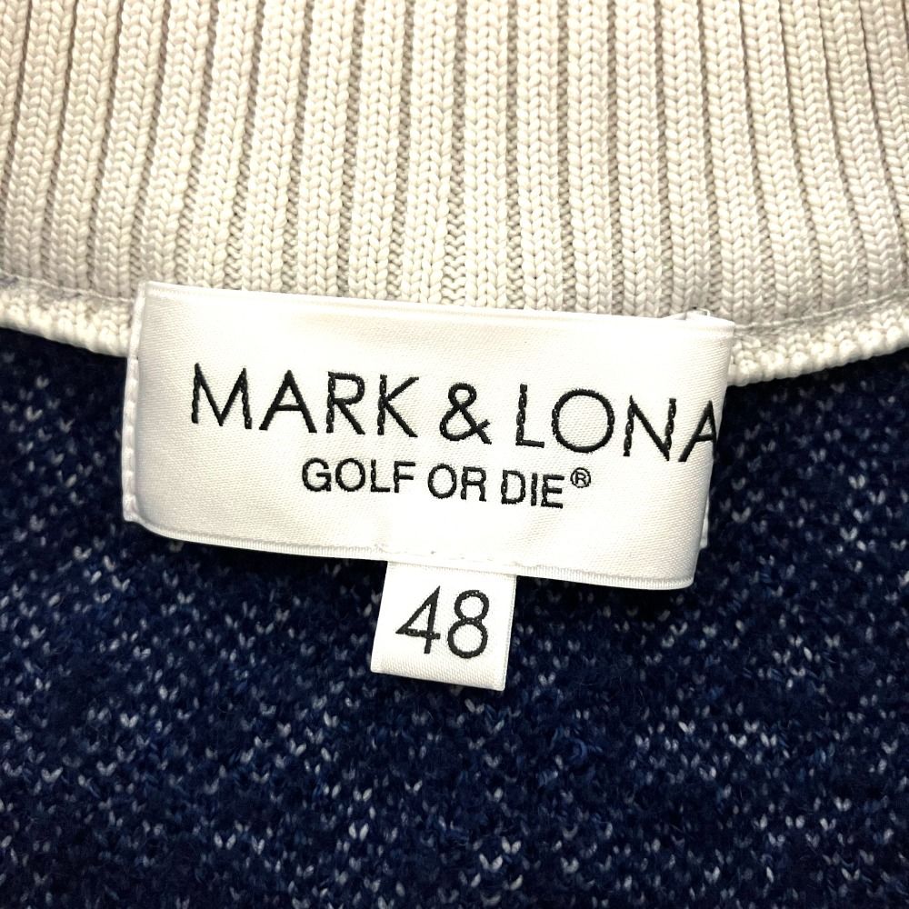 美品 MARK&LONA マークアンドロナ ロゴ ウール 長袖 ニット セーター