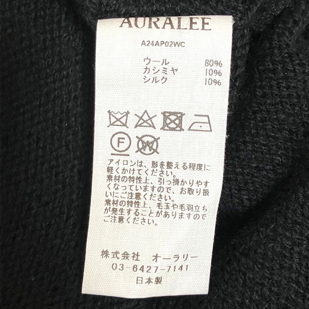 美品 24AW AURALEE オーラリー WOOL CASHMERE SILK KNIT SHORT P/O