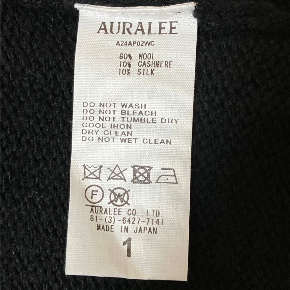 美品 24AW AURALEE オーラリー WOOL CASHMERE SILK KNIT SHORT P/O