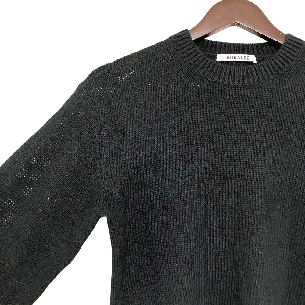 美品 24AW AURALEE オーラリー WOOL CASHMERE SILK KNIT SHORT P/O