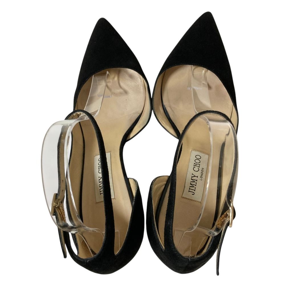 良品 JIMMY CHOO ジミーチュウ スエード ポインテッドトゥ アンクル