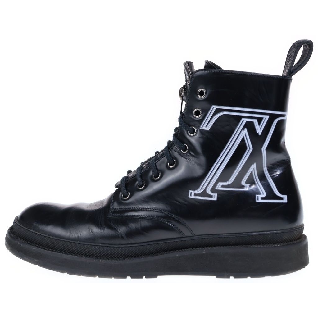 LOUIS VUITTON (ルイヴィトン) BRACK ICE 1A49IL ブラックアイス ライン カーフレザー アンクルブーツ ブラック