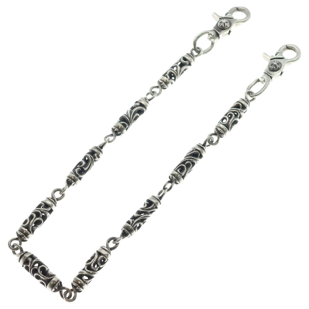 CHROME HEARTS (クロムハーツ) 9LINK ROLLER LONG-T 2クリップ 9LINK ロングローラー ウォレットチェーン シルバー