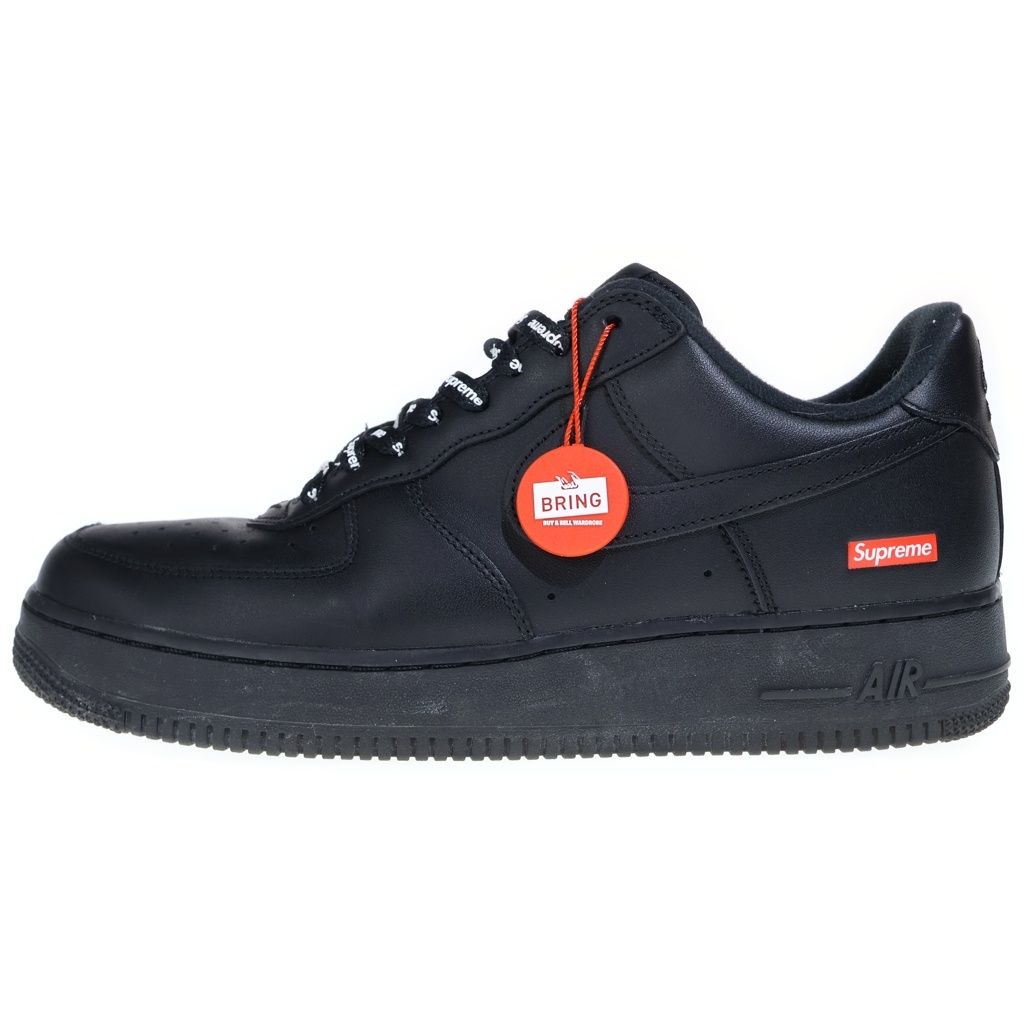 NIKE (ナイキ) ×SUPREME AIR FORCE1 シュプリーム エアフォース1 ローカットスニーカー ブラック US9.5/27.5cm CU9225-001
