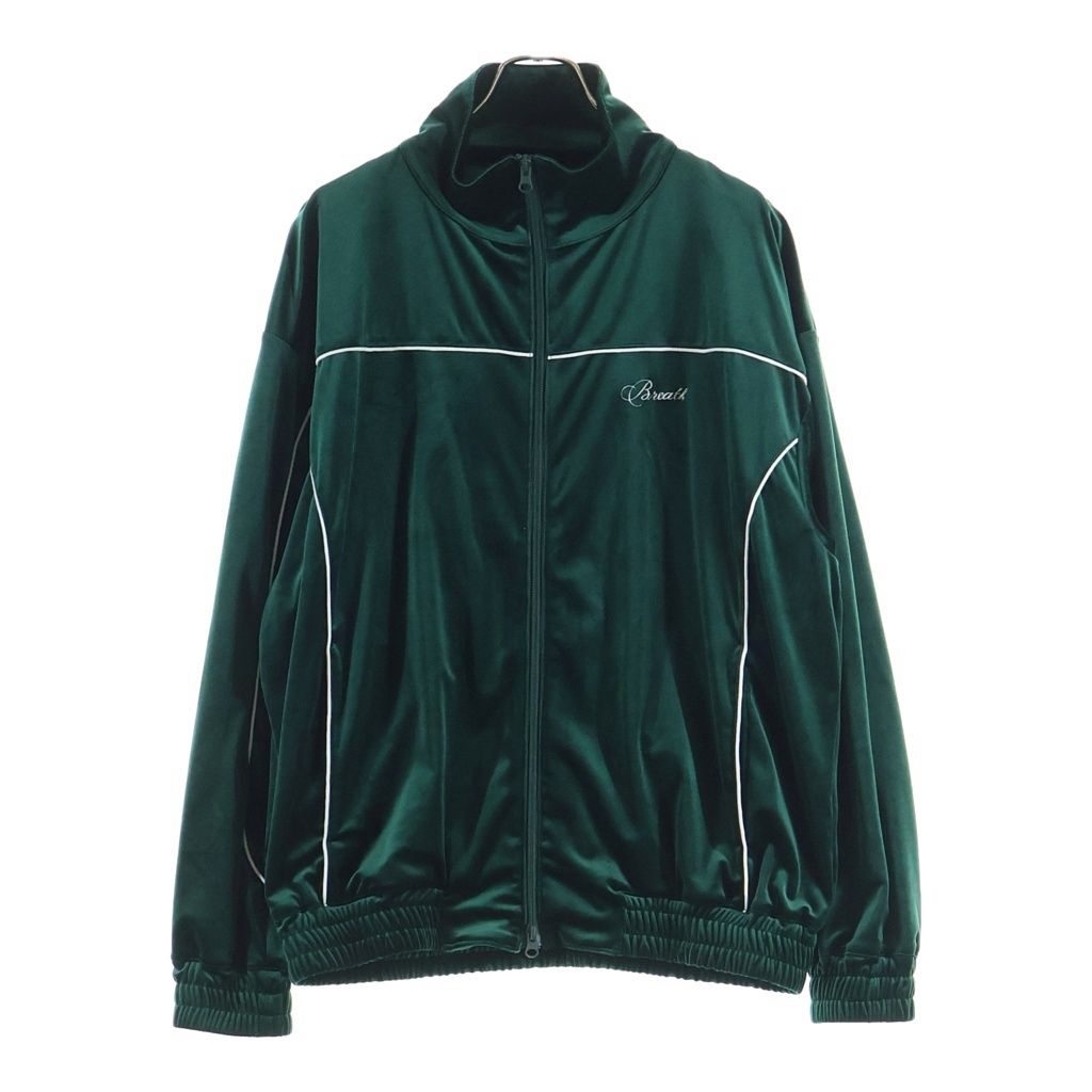 BREATH (ブレス) SCRIPT LOGO PIPING VELOUR JACKET スクリプト ロゴ