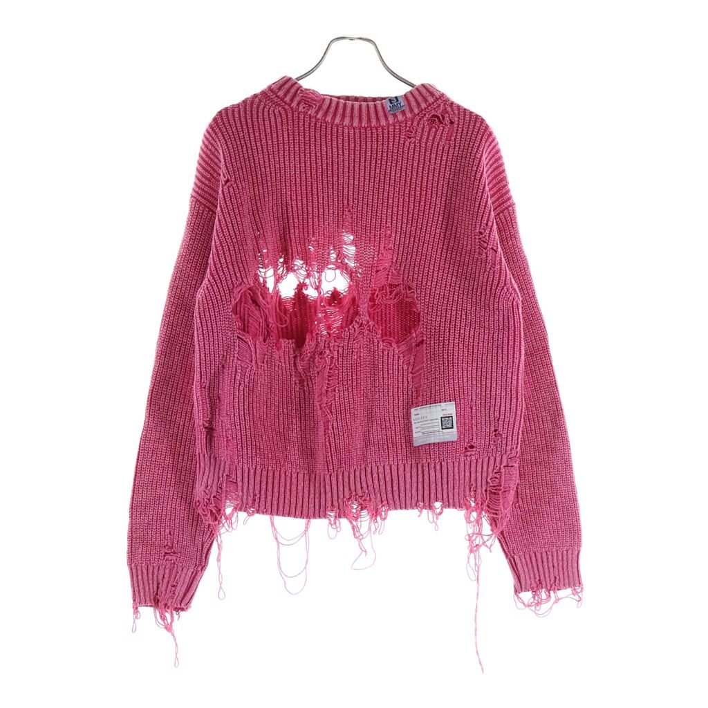 MAISON MIHARAYASUHIRO メゾンミハラヤスヒロ 23SS DISTRESSED PULLOVER ニット ピンク B10SW551 MAISON MIHARAYASUHIRO (メゾンミハラヤスヒロ) 23SS DISTRESSED
