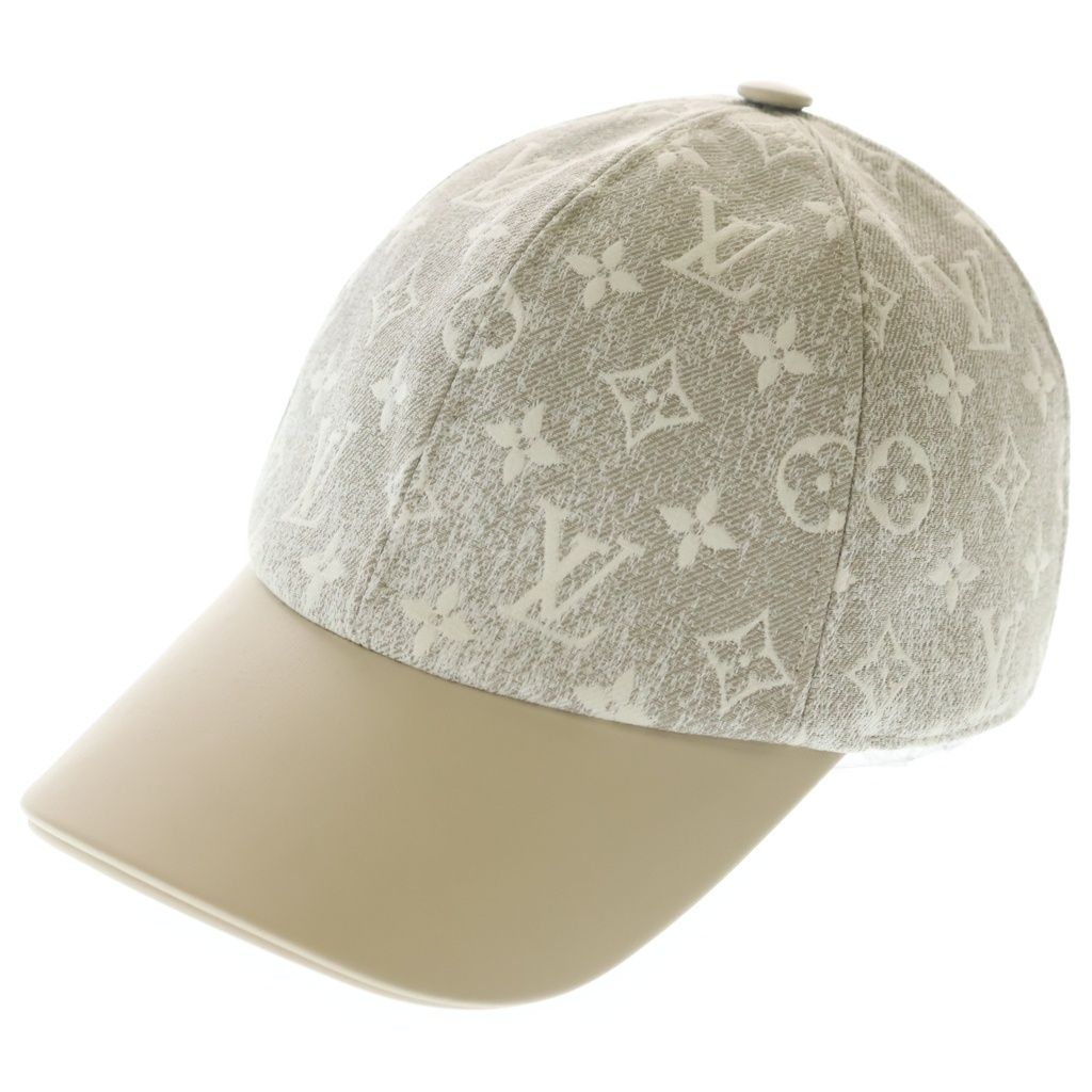 LOUIS VUITTON (ルイヴィトン) ルイヴィトン モノグラム ジャガードデニム キャップ M7059M ホワイト/ベージュ