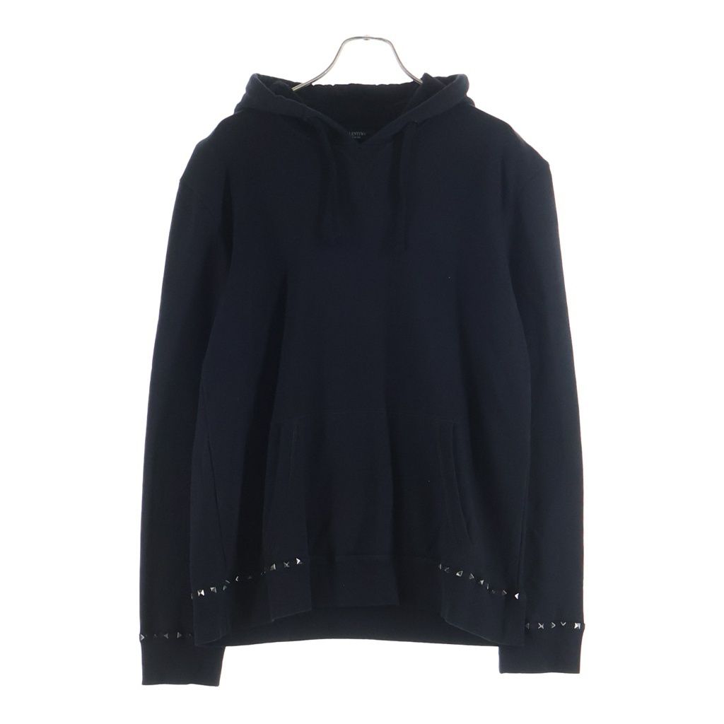 VALENTINO (ヴァレンティノ) ロックスタッズ スウェット プルオーバーパーカー ブラック NV0MF06M3TV