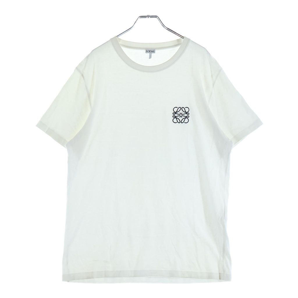 LOEWE (ロエベ) Anagram T-Shirt アナグラムロゴ刺繍 半袖Tシャツ ホワイト H526Y22X75