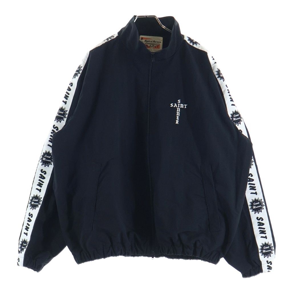 SAINT MICHAEL (セントマイケル) 24SS TRACK SIDE TAPE JACKET SM-YS8-0000-064 サイドテープ トラックジャケット ナイロンジャケット ブラック