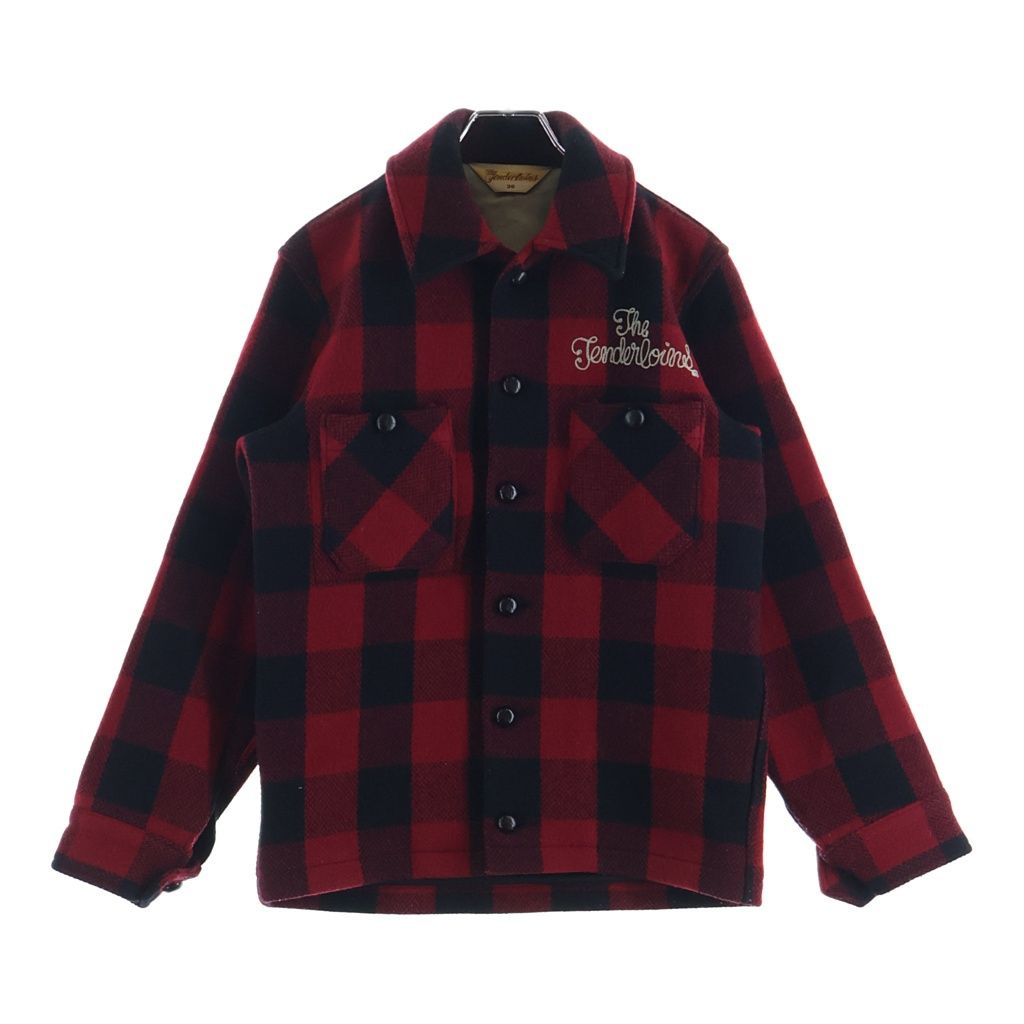 TENDERLOIN (テンダーロイン) T-BAFFALO JACKET ティーバッファロー ボタンアップ チェックシャツジャケット レッド/ブラック